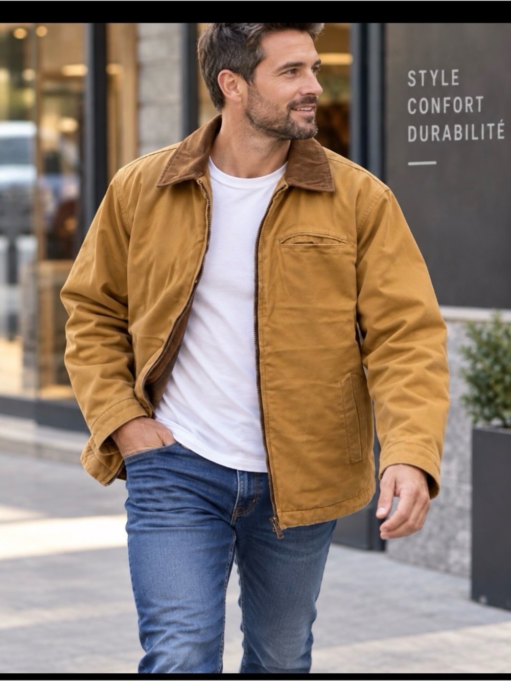 Wrangler Men's Classic Workwear Jacket in Caramel Brown xxl